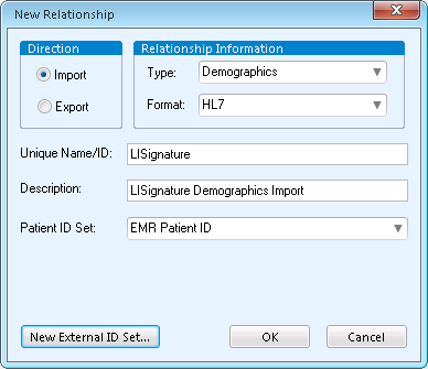 Screenshot of Setting up the Relationship for Documents